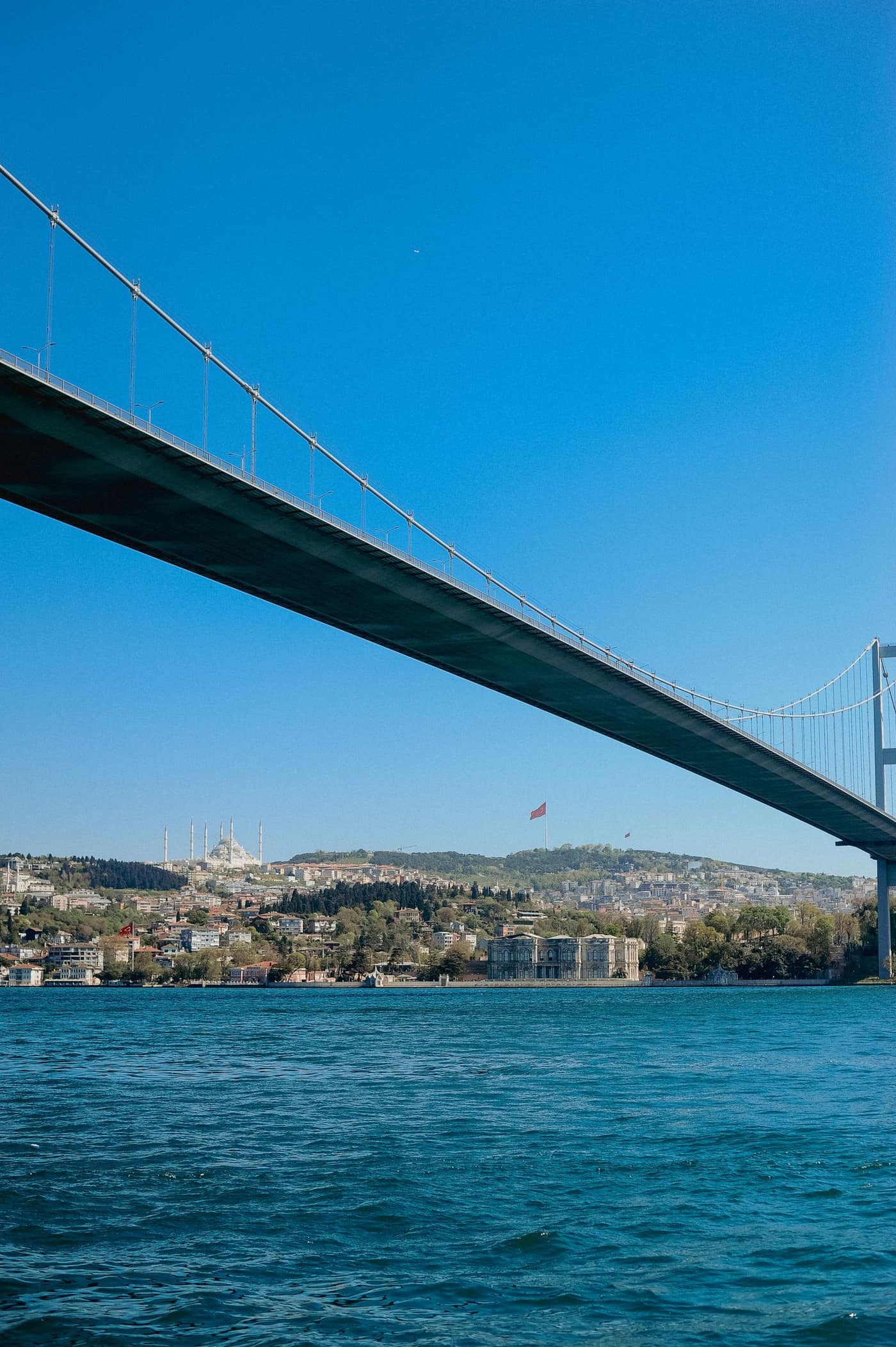 The Bosphorus Bridge and Istanbul waterfront